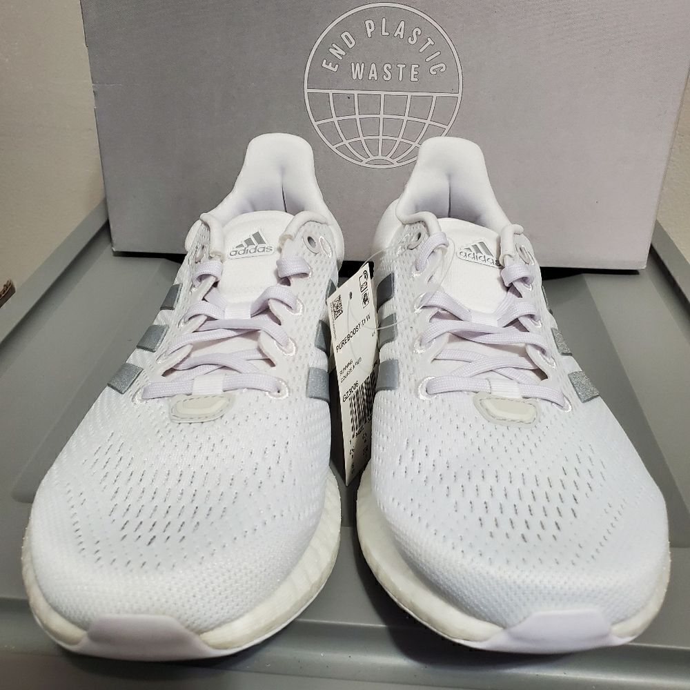 Adidas Pureboost 21 Women's Sz 6 White GZ3006 Running Sneakers BNIB - Picture 6 of 10